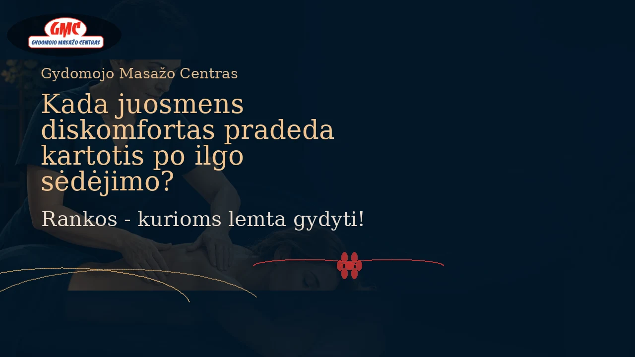 Kada juosmens diskomfortas pradeda kartotis po ilgo sėdėjimo?